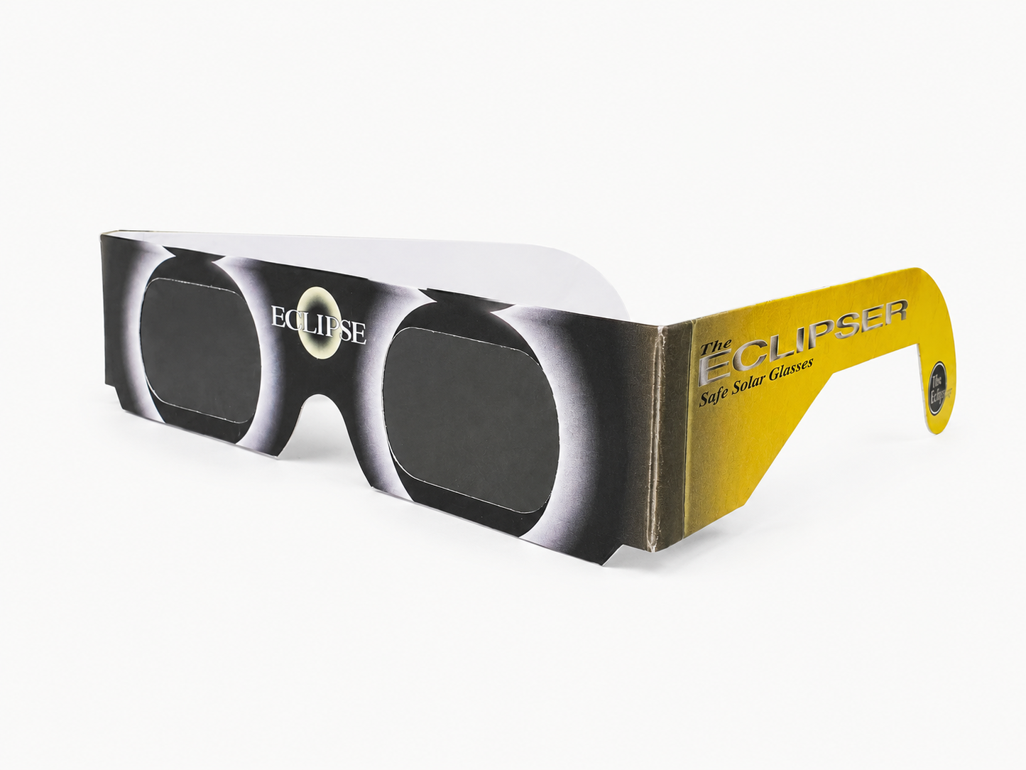Pack de 25 lunettes d'éclipse solaire Eklipsee modèle The Eclipser doré, certifiées EN ISO 12312-2