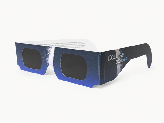 Pack de 25 lunettes d'éclipse solaire Eklipsee modèle Bleu Solaire, certifiées EN ISO 12312-2