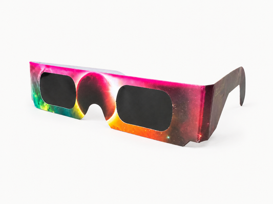 Pack de 25 lunettes d'éclipse solaire Eklipsee modèle Nébuleuse Arc-en-ciel, certifiées EN ISO 12312-2